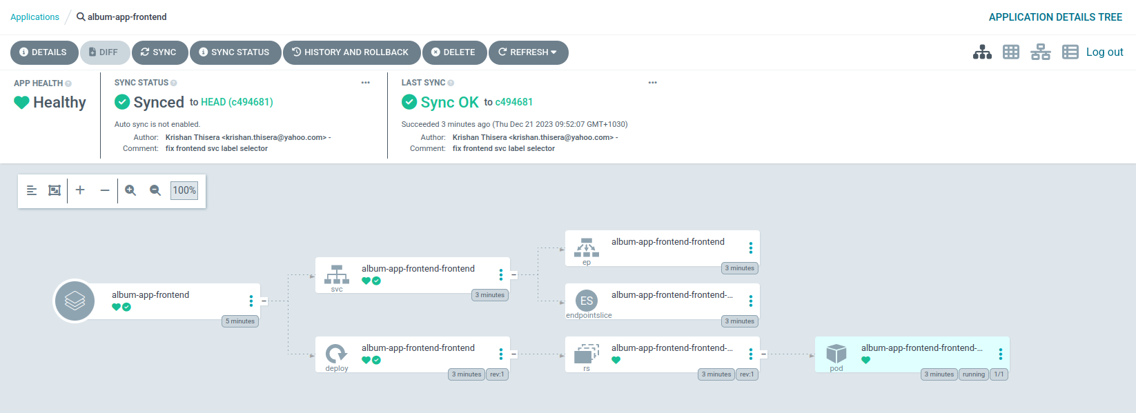 Synced Frontend